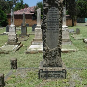 BADENHORST Tjaart N. 1890-1923 :: BADENHORST Deon 1925-1940