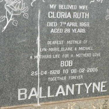 BALLANTYNE Bob 1928-2005 &amp; Gloria Ruth -1959
