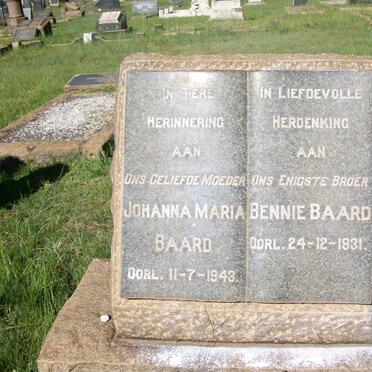 BAARD Bennie -1931 &amp; Johanna Maria -1943