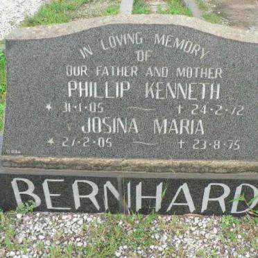 BERNHARDI Phillip Kenneth 1905-1972 &amp; Josina Maria 1905-1975