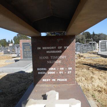 BHEJANE Hans Timothy Nkonde 1954-2004