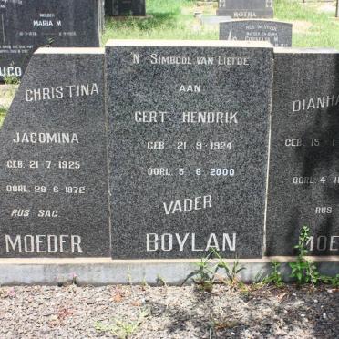 BOYLAN Gert Hendrik 1924-2000 &amp; Christina Jacomina 1925-1972 :: BOYLAN Dianha 1923-1954