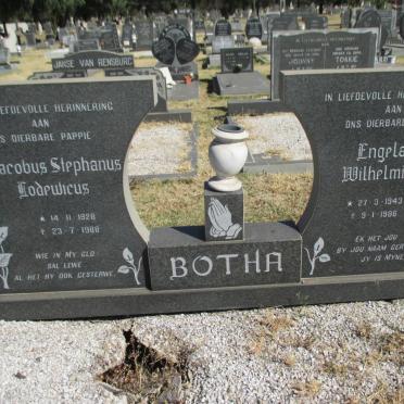 BOTHA Jacobus Stephanus Lodewicus 1928-1988 &amp; Engela Wilhelmina 1943-1986