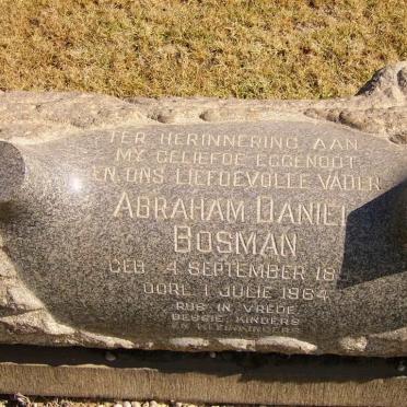 BOSMAN Abraham Daniel 1834-1964