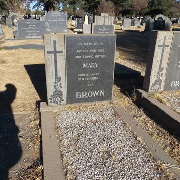 BROWN Mary 1892-1967