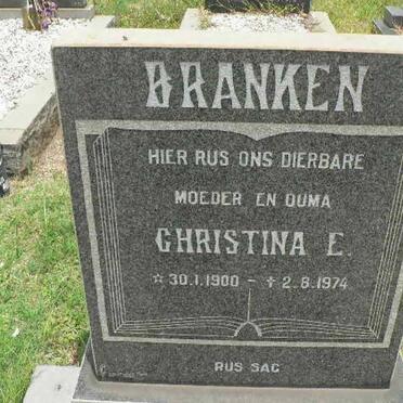 BRANKEN Christina E. 1900-1974