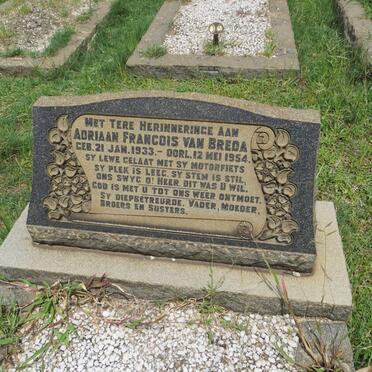 BREDA Adriaan Francois, van 1933-1954