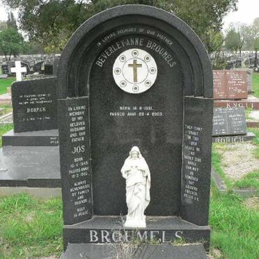 BROUMELS Jos 1949-1985 &amp; Beverley Anne 1951-2000