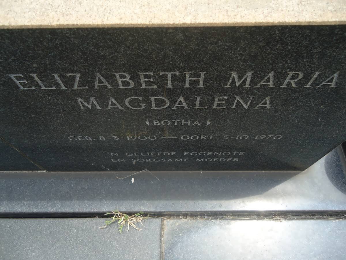 BREWIS Elizabeth Maria Magdalena nee BOTHA 1900-1970