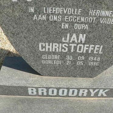 BROODRYK Jan Christoffel 1948-1996