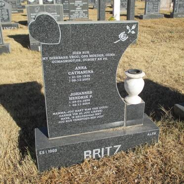 BRITZ Anna Catharina 1936-2003 :: BRITZ Johannes Hendrik P. 1959-2005