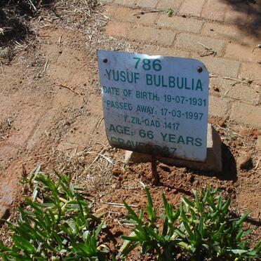 BULBULIA Yusuf 1931-1997