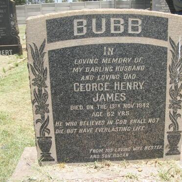 BUBB George Henry James -1942