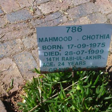 CHOTHIA Mahmood 1975-1999