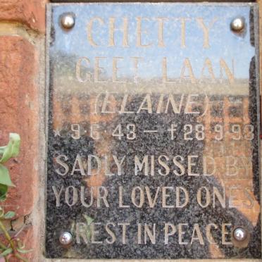 CHETTY Geet Laan 1943-1993