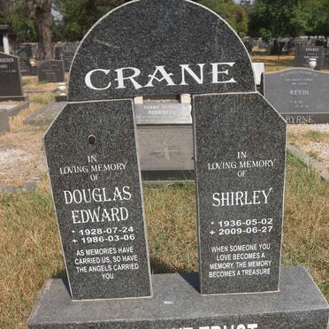 CRANE Douglas Edward 1928-1986 &amp; Shirley 1936-2009