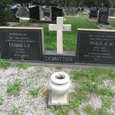 DEMATTEIS Cesare G.P. 1893-1969 &amp; Paula A.M. 1895-1976