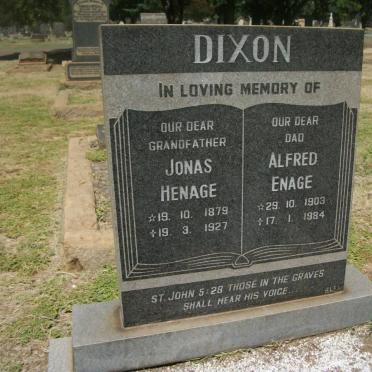 DIXON Jonas Henage 1879-1927 :: DIXON Alfred Enage 1903-1984