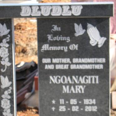 DLUDLU Ngoanagiti Mary 1934-2012