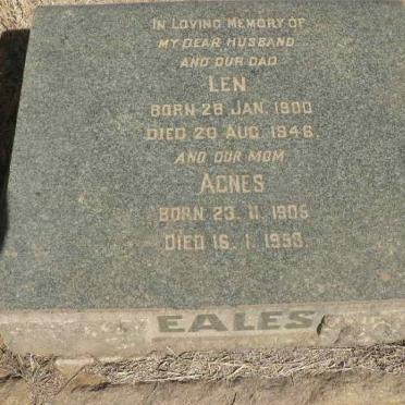 EALES Len 1900-1946 &amp; Agnes 1905-1953