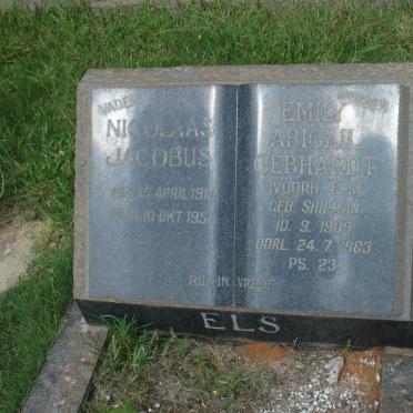 ELS Nicolaas Jacobus 1910-1956 &amp; Emily Abigail GEBHARDT voorheen ELS geb SHIPMAN 1909-1983