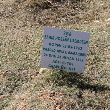 ELLEMDEEN Zahir Hossen 1962-2005
