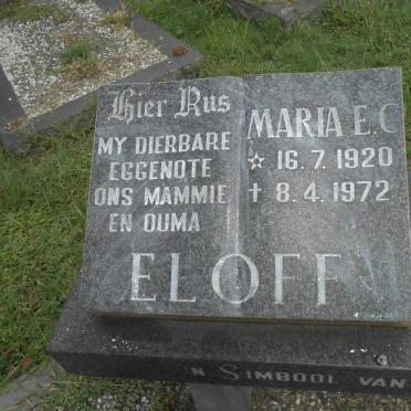 ELOFF Maria E.C. 1920-1972