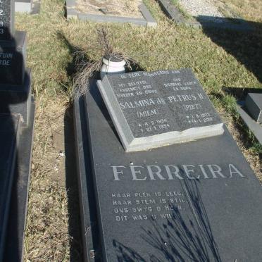 FERREIRA Petrus H. 1923-2010 &amp; Salmina J.B. 1934-1994