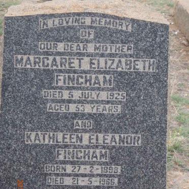 FINCHAM Margaret Elizabeth -1925 :: FINCHAM Kathleen Eleanor 1898-1966
