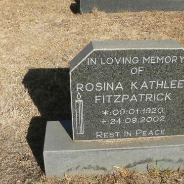 FITZPATRICK Rosina Kathleen 1920-2002