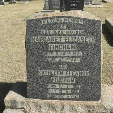 FINCHAM Margaret Elizabeth -1925 :: Kathleen Eleanor 1898-1966