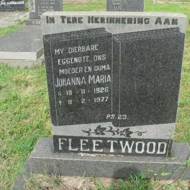 FLEETWOOD Johanna Maria 1926-1977