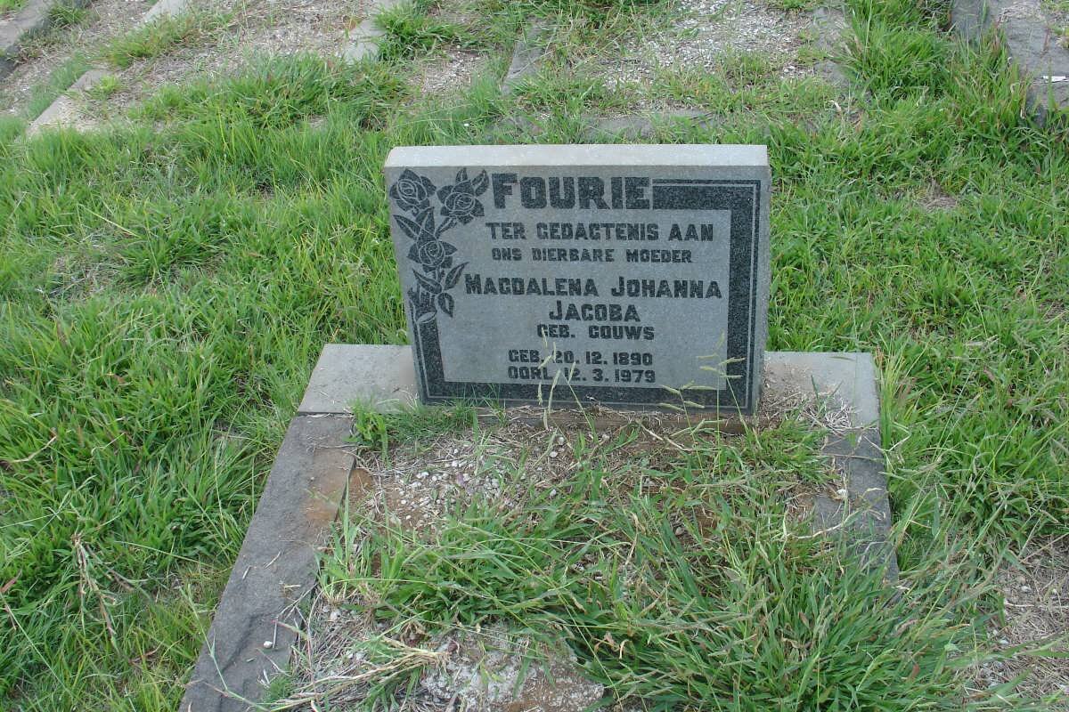 FOURIE Magdalena Johanna Jacoba geb GOUWS 1890-1979