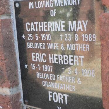 FORT Eric Herbert 1907-1998 &amp; Catherine May 1910-1989