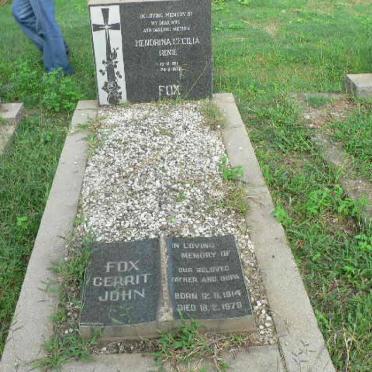 FOX Gerrit John 1914-1979 &amp; Hendrina Cecilia 1911-1968