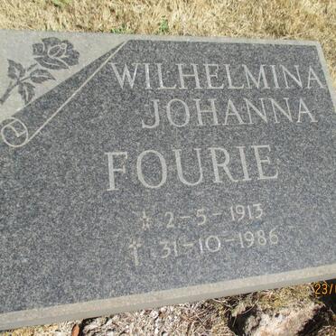 FOURIE Wilhelmina Johanna 1913-1986