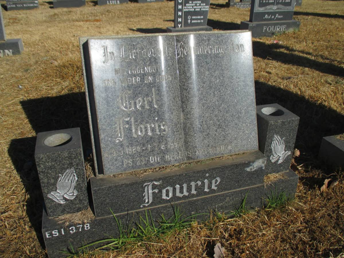 FOURIE Gert Floris 1924-199?