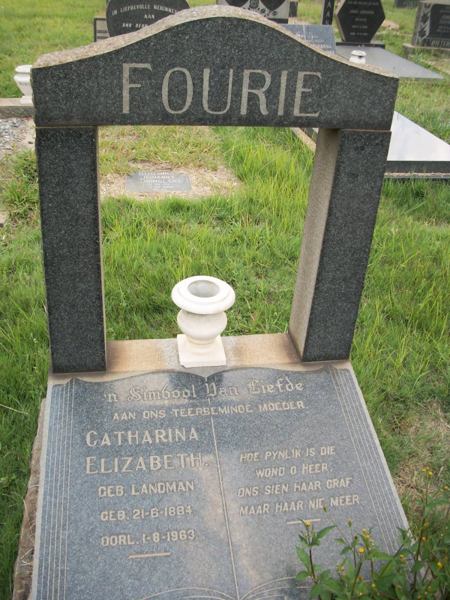 FOURIE Catharina Elizabeth nee LANDMAN 1884-1963