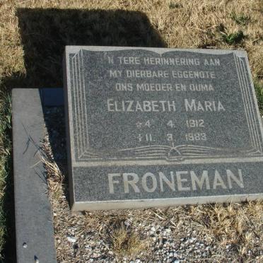 FRONEMAN Elizabeth Maria 1912-1983