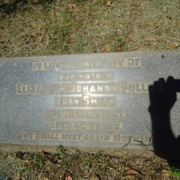 FULLER Elizabeth Johanna nee SMITH -1927
