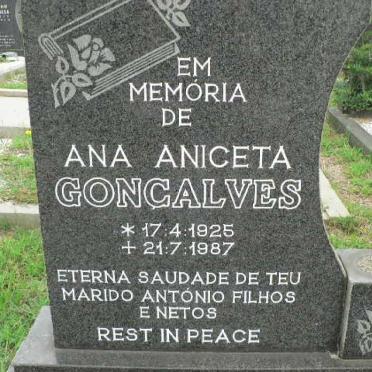 GONCALVES Ana Aniceta 1925-1987