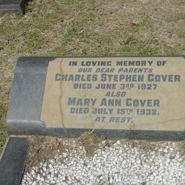 GOVER Charles Stephen -1927 &amp; Mary Ann -1932