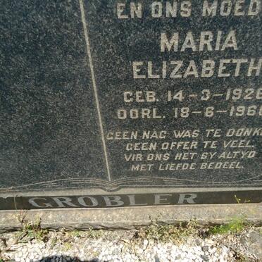 GROBLER Maria Elizabeth 1926-1960