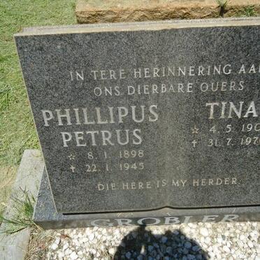 GROBLER Philippus Petrus 1898-1945 &amp; Tina 1900-1970
