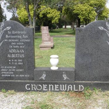 GROENEWALD Adriaan Albertus 1916-1985