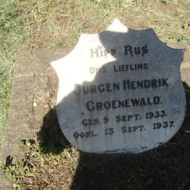 GROENEWALD Jurgen Hendrik 1933-1937