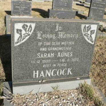HANCOCK Sarah Agnes 1900-1983