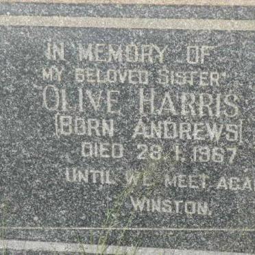 HARRIS Oliver nee ANDREWS -1967