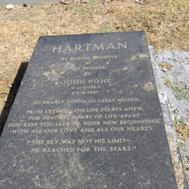 HARTMAN John Pohl 1963-1987