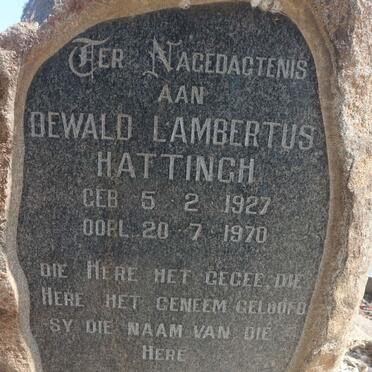 HATTINGH Dewald Lambertus 1927-1970